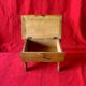 Old small stool - footrest with solid wood chest
