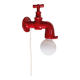 Applique murale Robinet en céramique rouge, années 70