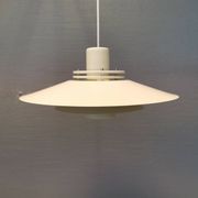 Danish Hanging lamp in white lacquered metal (not shiny white more cracked white) 1980s