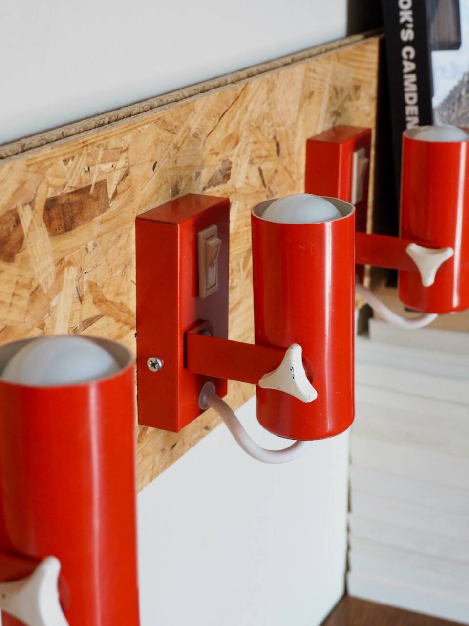 Set of 4 modernist wall lights