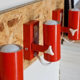 Set of 4 modernist wall lights