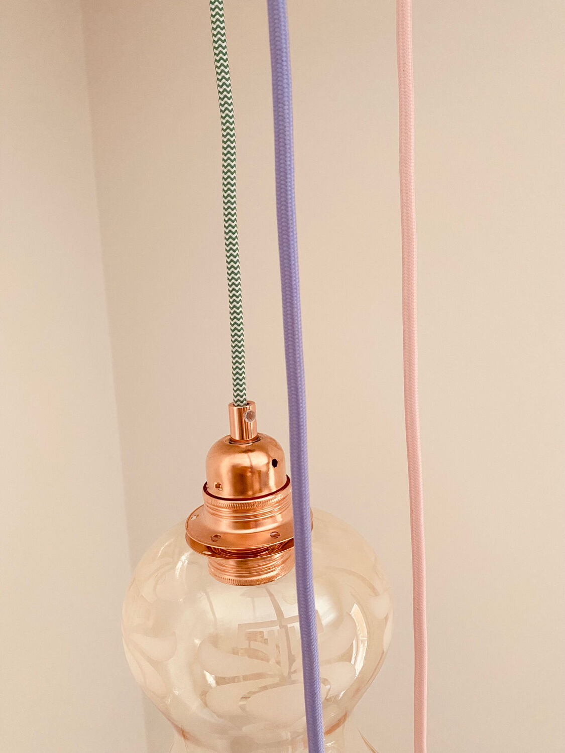 Pastel waterfall pendant light