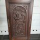 Old carved oak wooden door
