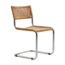 Tubular chair with wicker seat and backrest