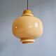 Scandinavian suspension light in mustard opaline, H-A Jakobsson, 1970.