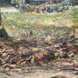 Paul Schaan (1857-1924): The Medici Fountain in the Luxembourg Gardens. Oil on canvas