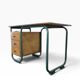 Curved vintage industrial desk / Bauhaus desk