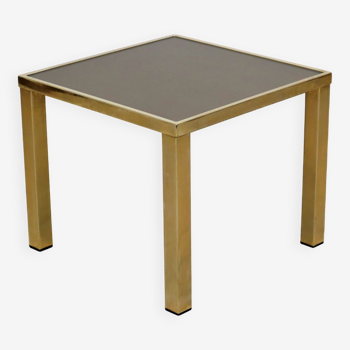 Belgo chrom dewulf side table plant table 23 carat gold smoke glass design