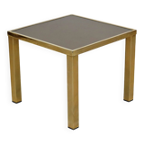 Belgo chrom dewulf side table plant table 23 carat gold smoke glass design