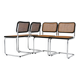 Set of 4 B32 model dining chairs by Marcel Breuer.