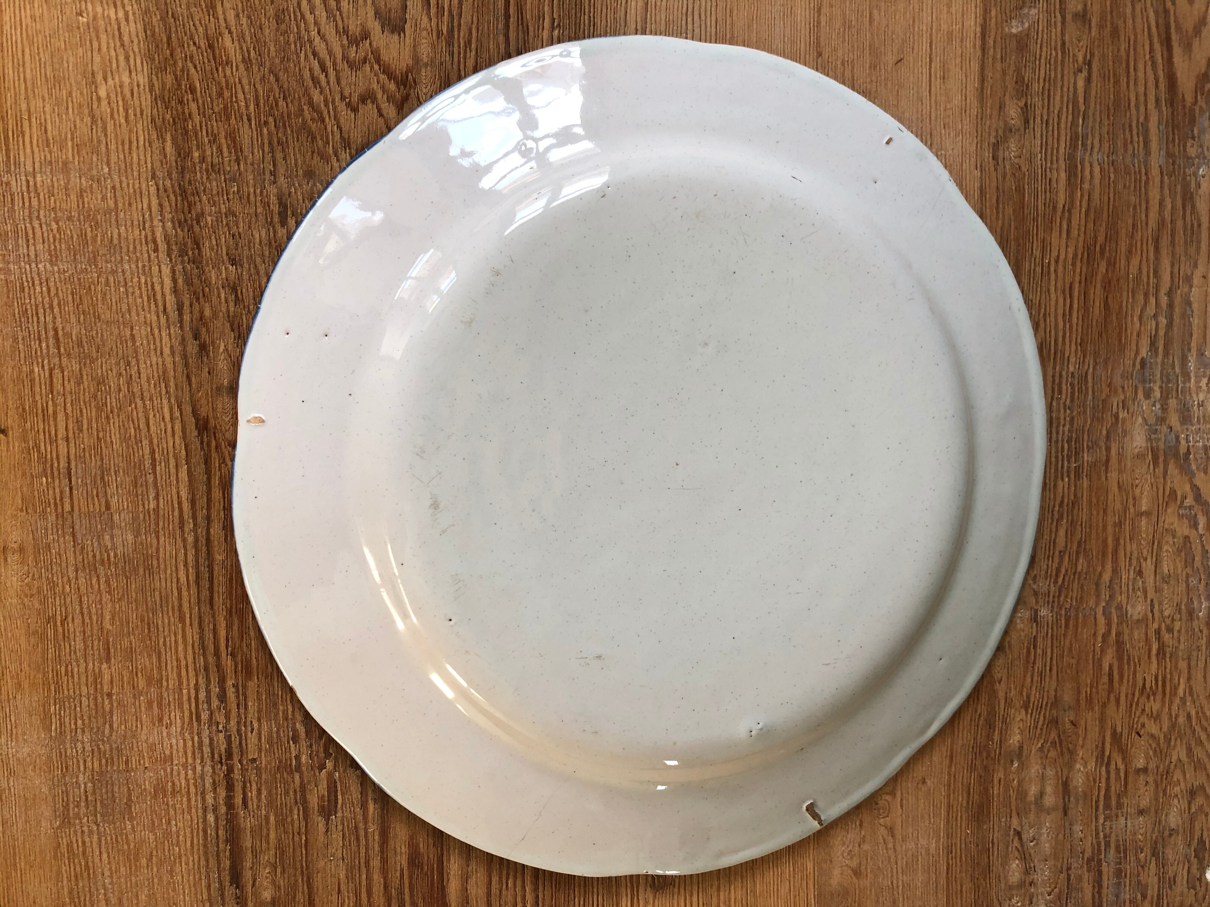 Unsigned 19th century hand-painted plate