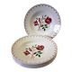 6 floral pattern soup plates in very good condition