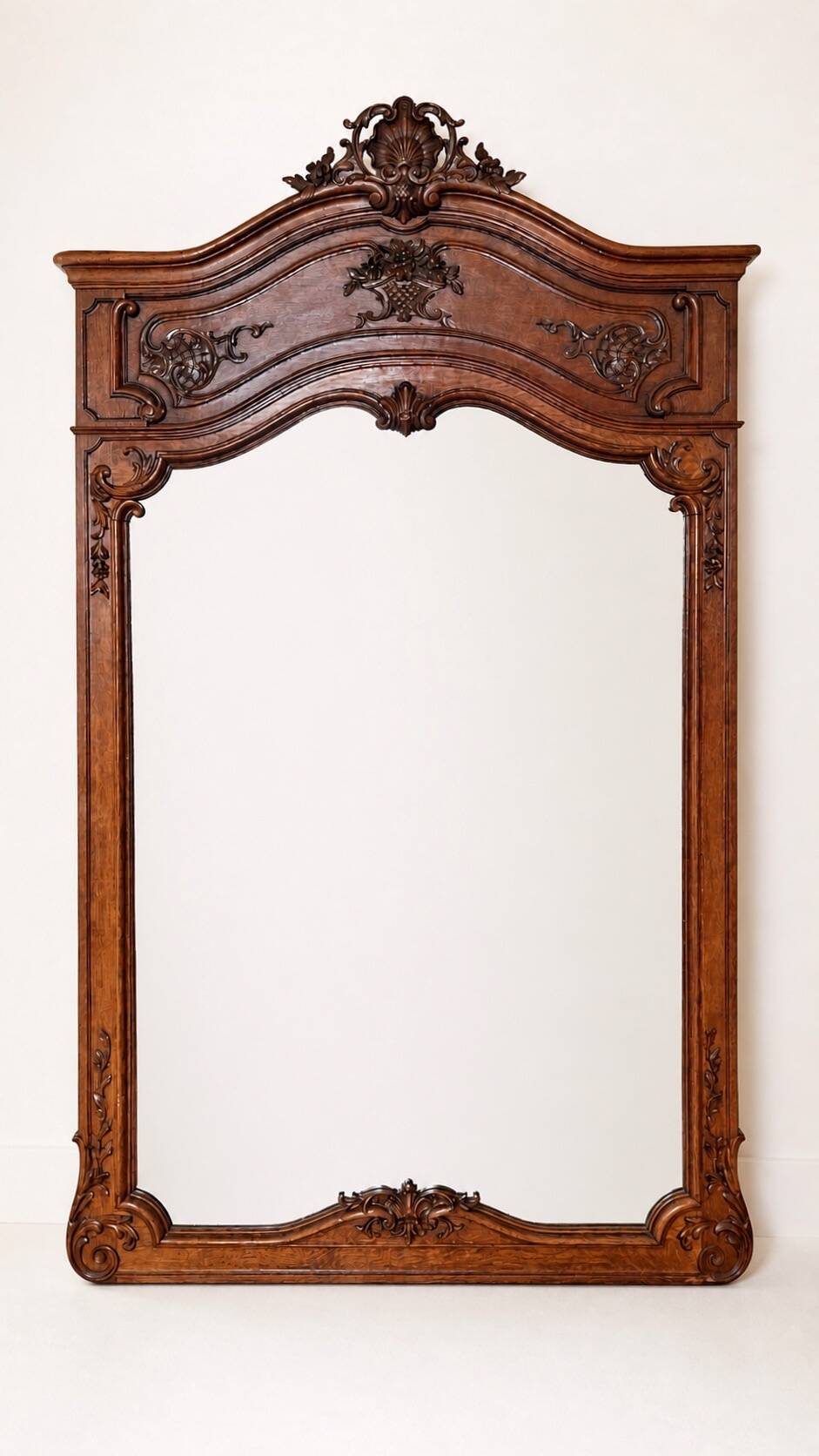 Large oak fireplace mirror