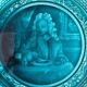 Collection Plate in Turquoise Majolica – Rubelle Ombre Enamel / A.D