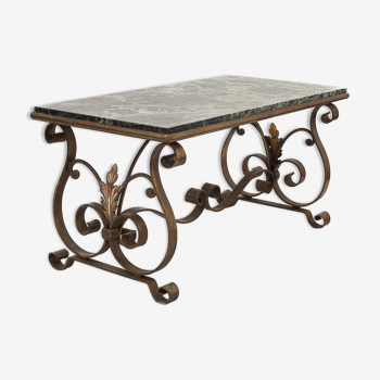 Wrought iron coffee table Poillerat