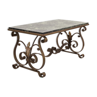 Wrought iron coffee table Poillerat