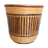 Cache pot en osier tressé