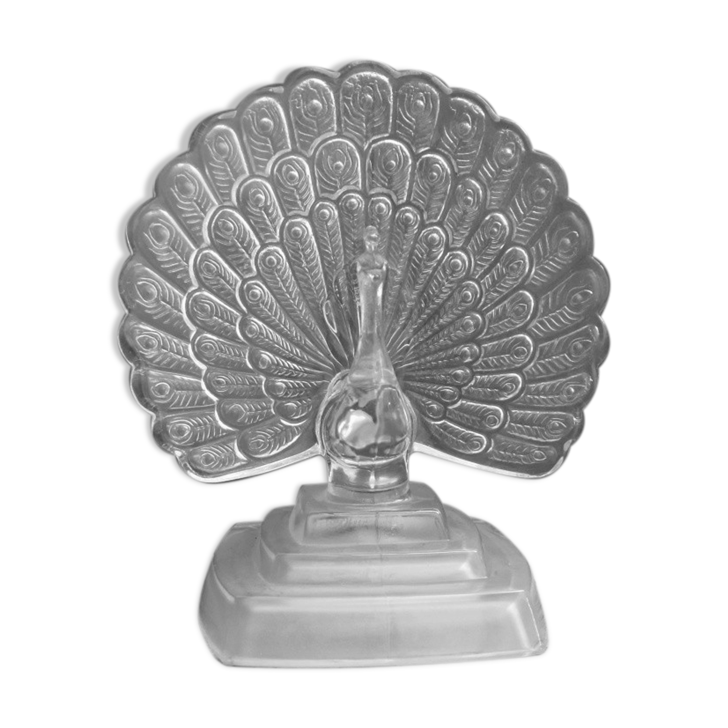 Peacock paperweight, Arques crystal