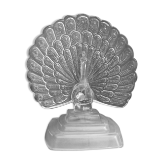 Peacock paperweight, Arques crystal