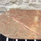 Marble oval bistro table