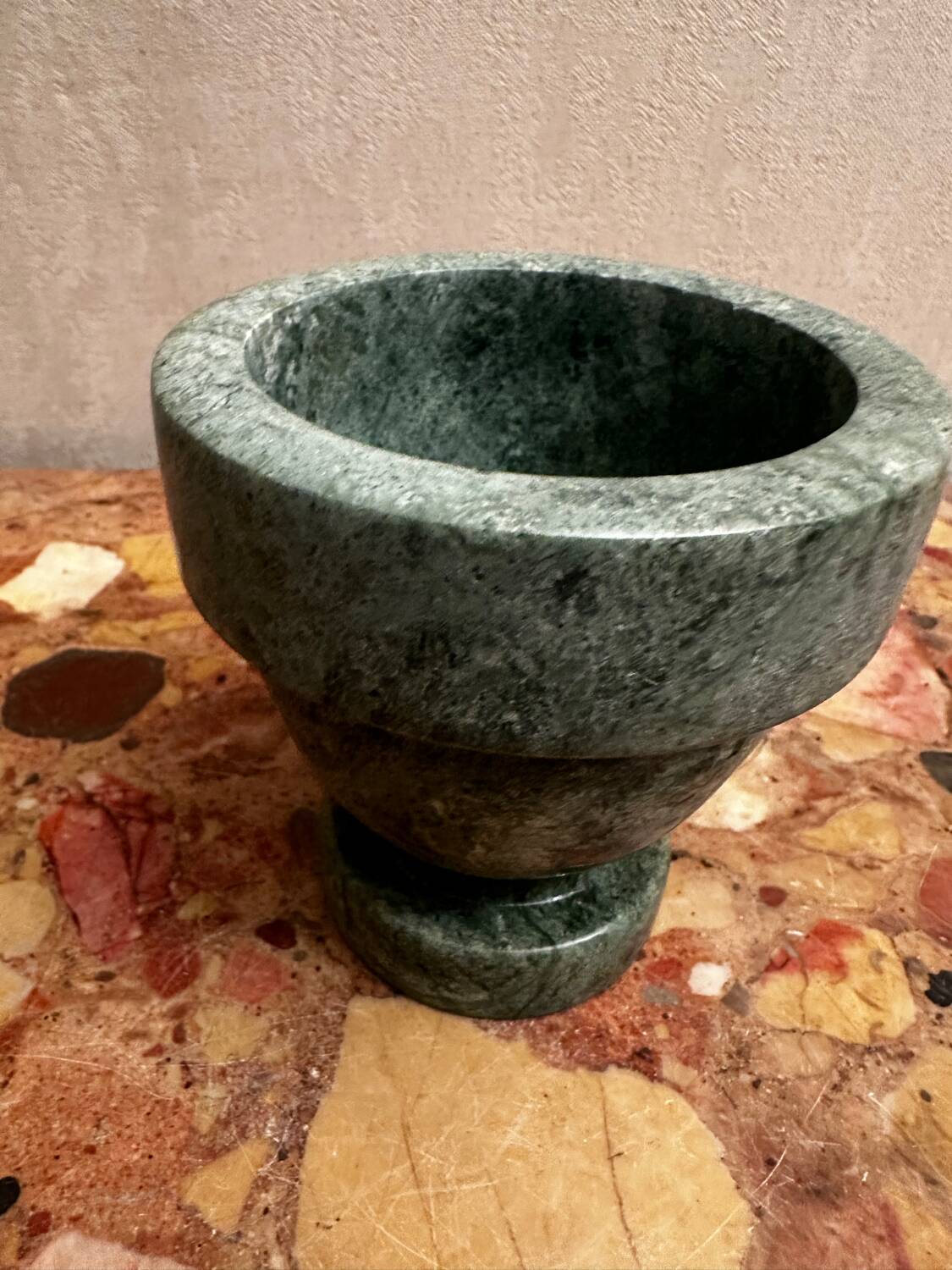 Art Deco period green marble bowl / catchall