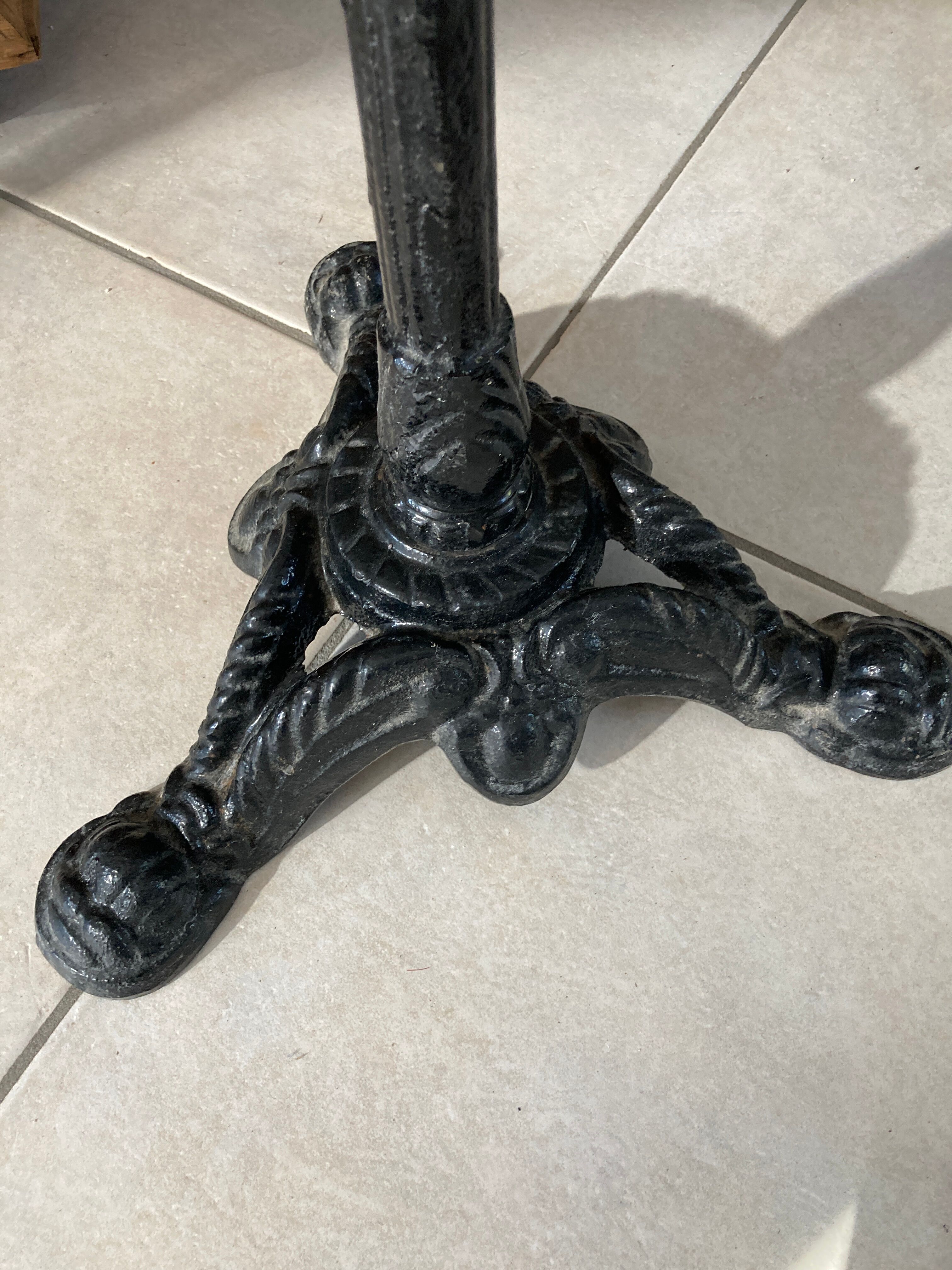 Bistro table, marble pedestal table