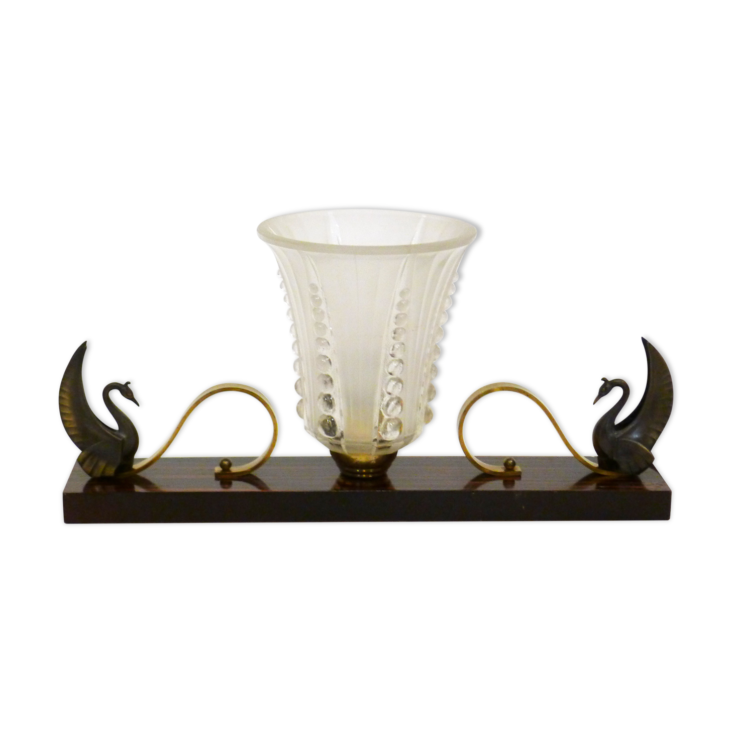 Lampe art déco cygnes à poser