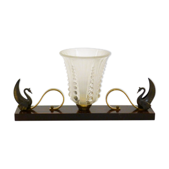 Art Deco swan table lamp