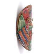 Colorful Mexican terracotta mask, South America, 1970s