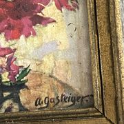 Tableau, bouquet de fleurs signée