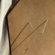 Vintage brown wooden octagonal mirror 58x48