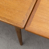Hans Wegner AT312 oak and teak extendable dining table