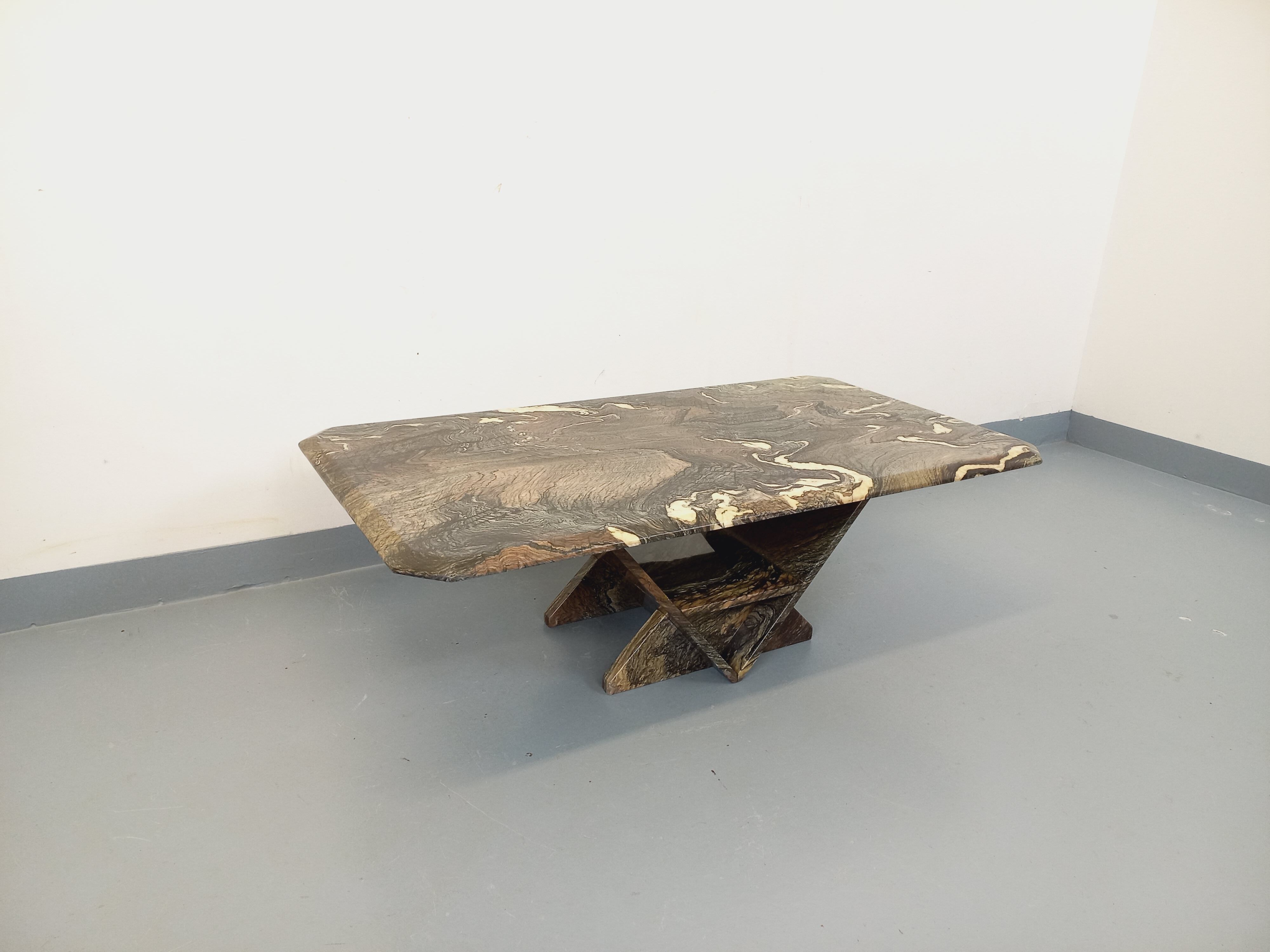 Vintage marble coffee table from the 1970s.