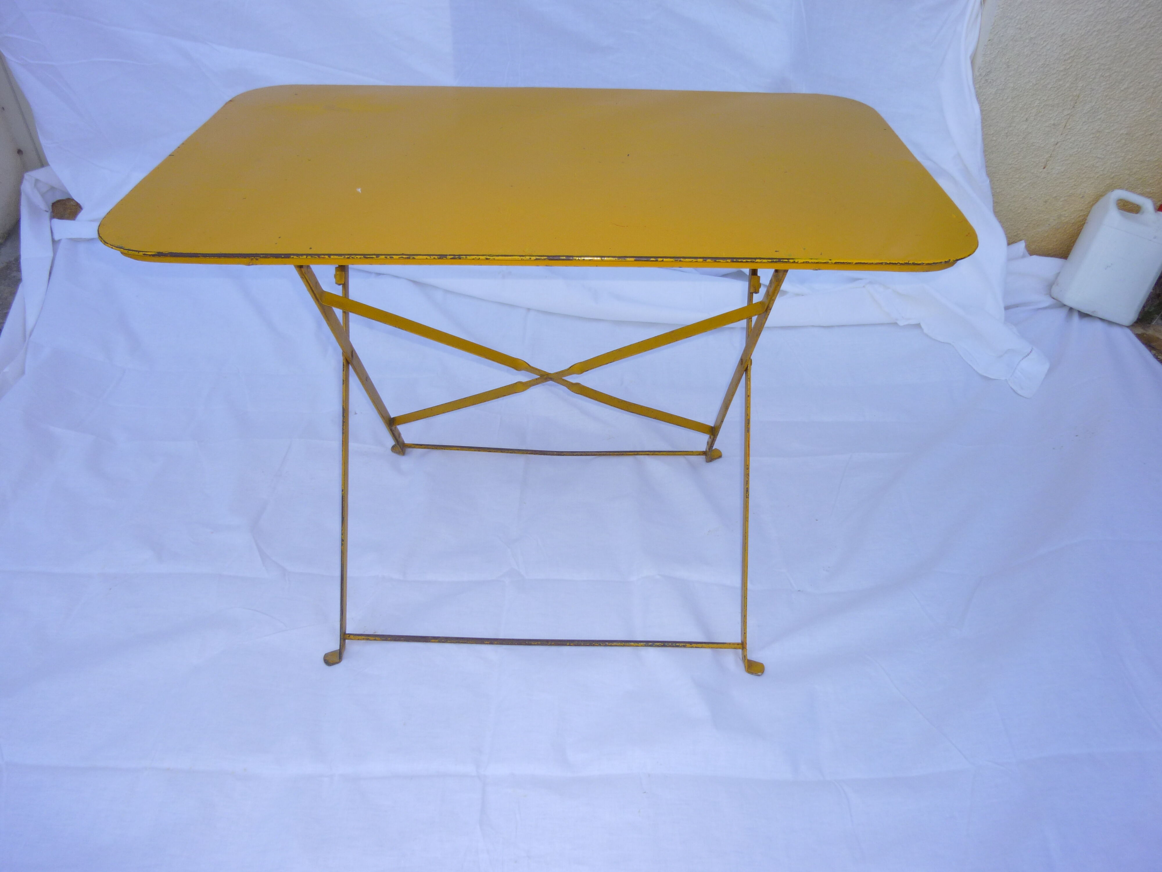 Vintage metal bistro table