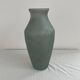 Large glass vase, Trait d'Union, gray-green tones, sandblasted vase decoration, elegant and chic