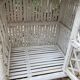 Vintage white rattan wall shelf