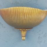 Art Deco wall lamp 40s in bronze and brass shell shape
