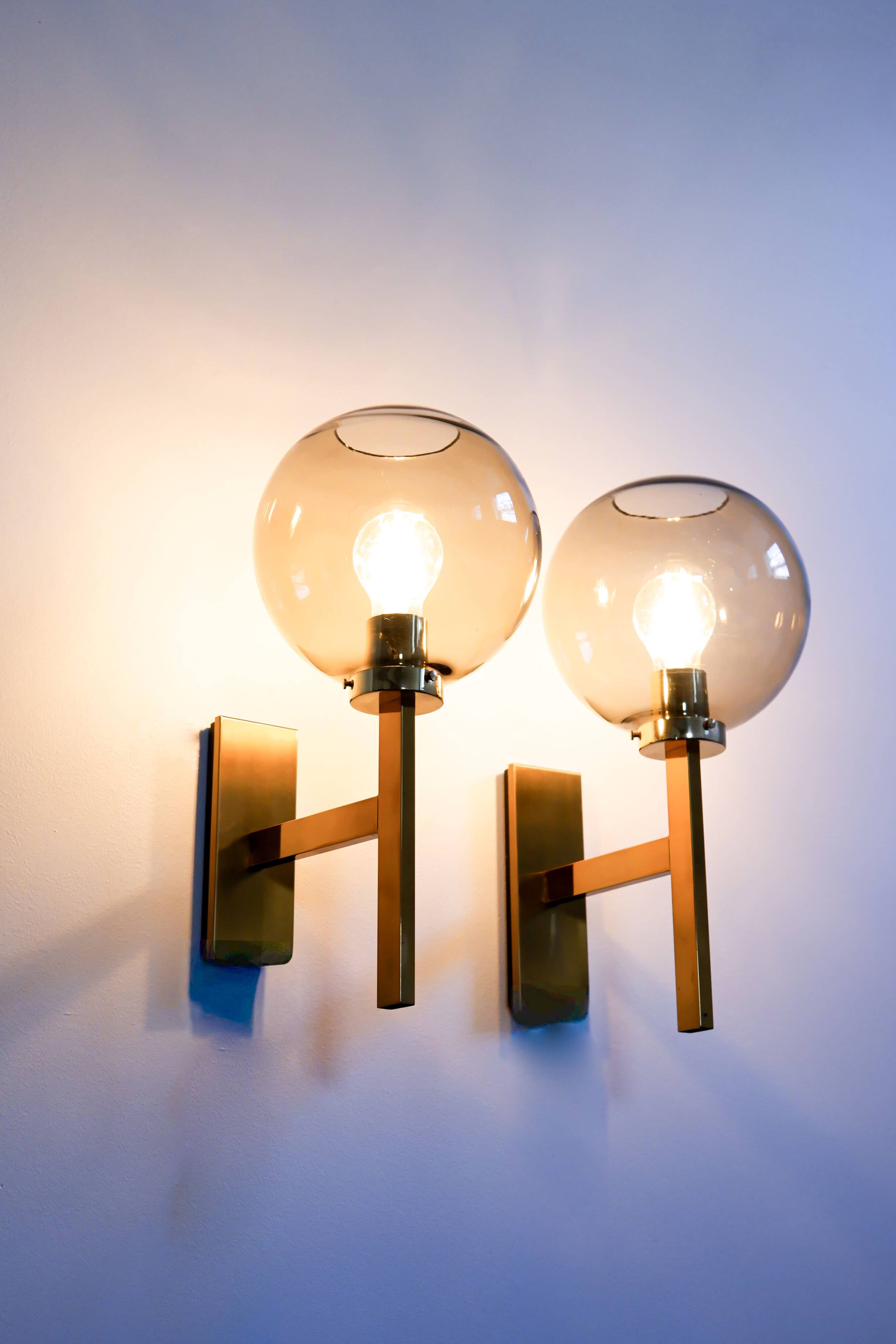 Pair of wall sconces by Holger Johansson.