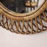 1960s Italian design bamboo mirror