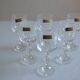 6 port glasses in Bohemian crystal Czechoslovakia