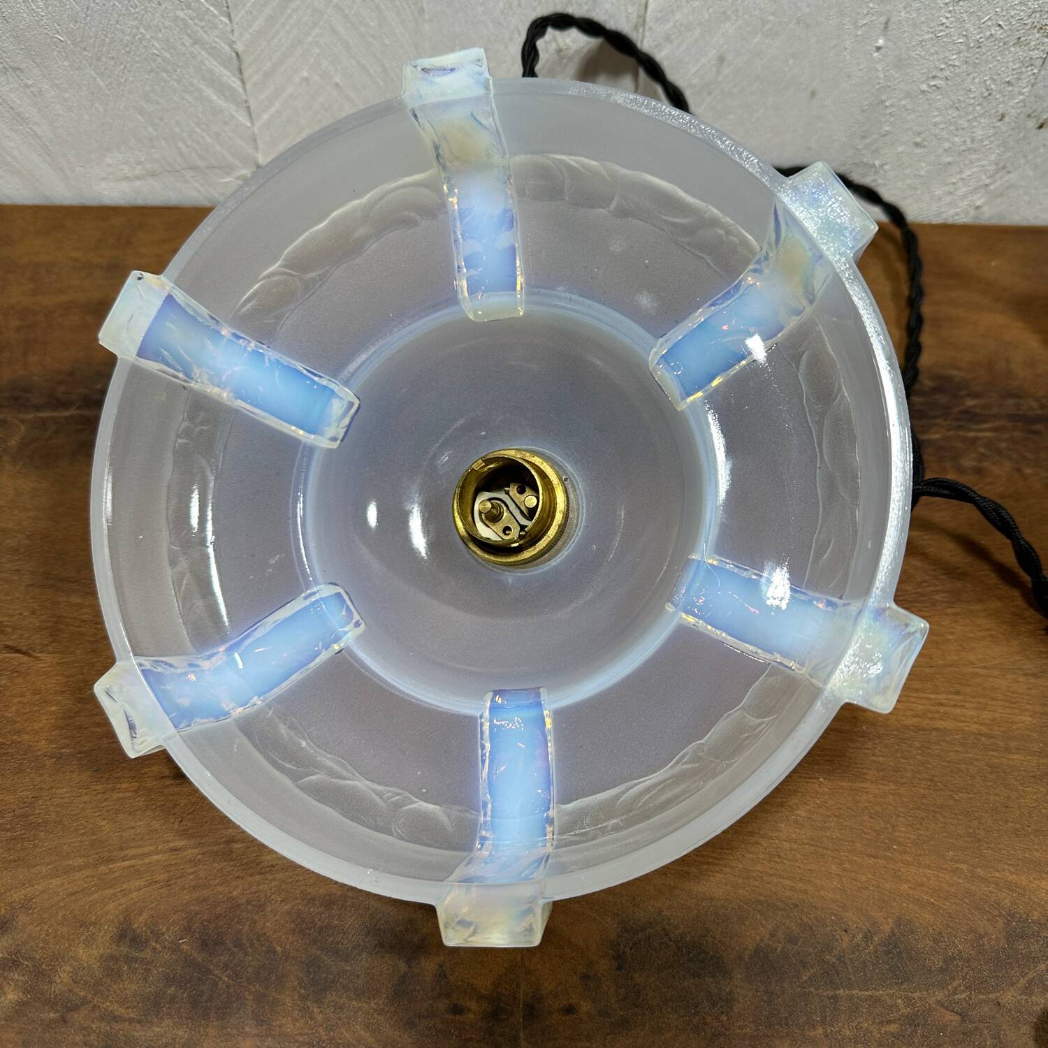 Milky white glass chandelier