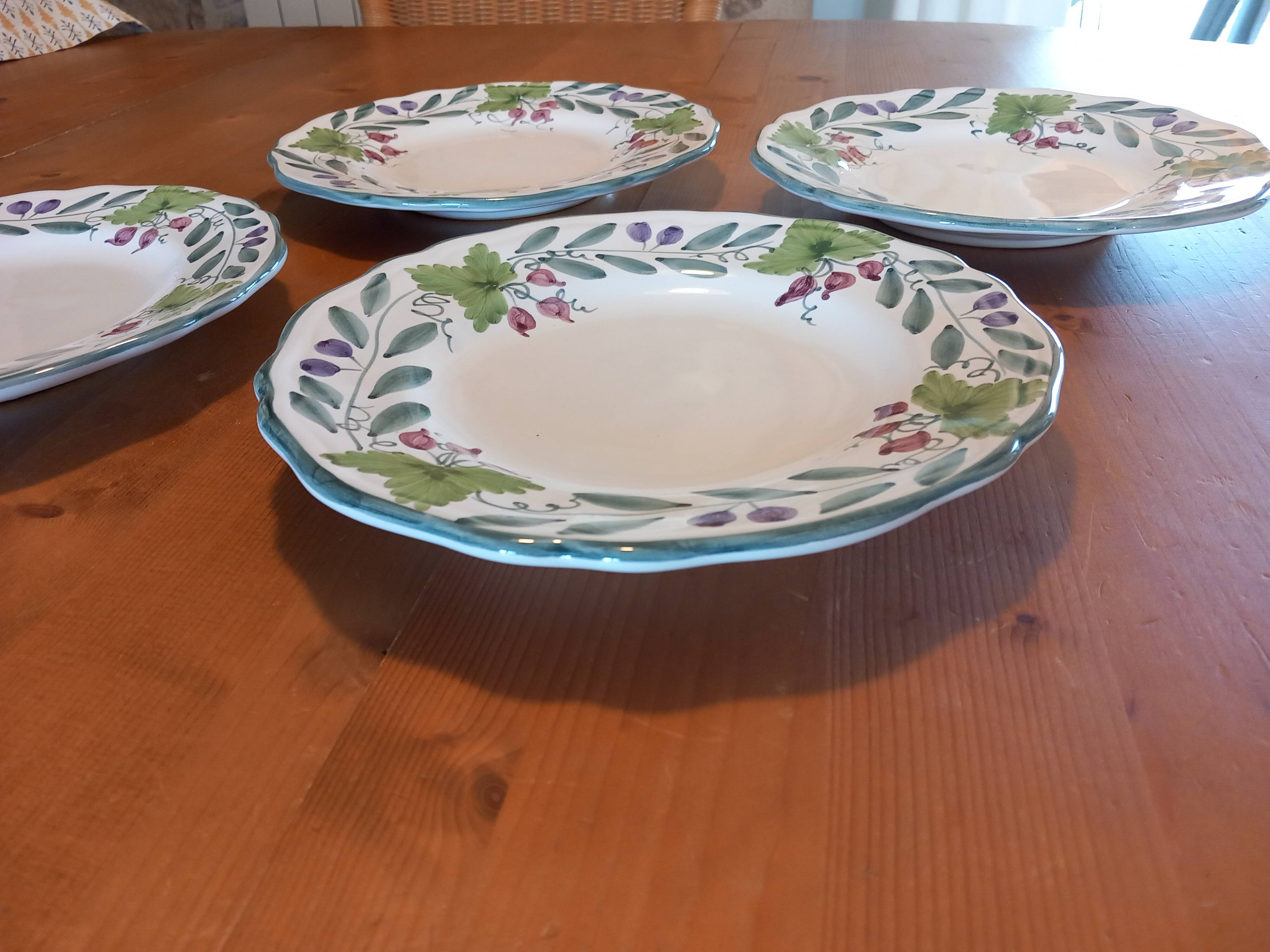 4 salad plates, dessert Fortebraccio Italy