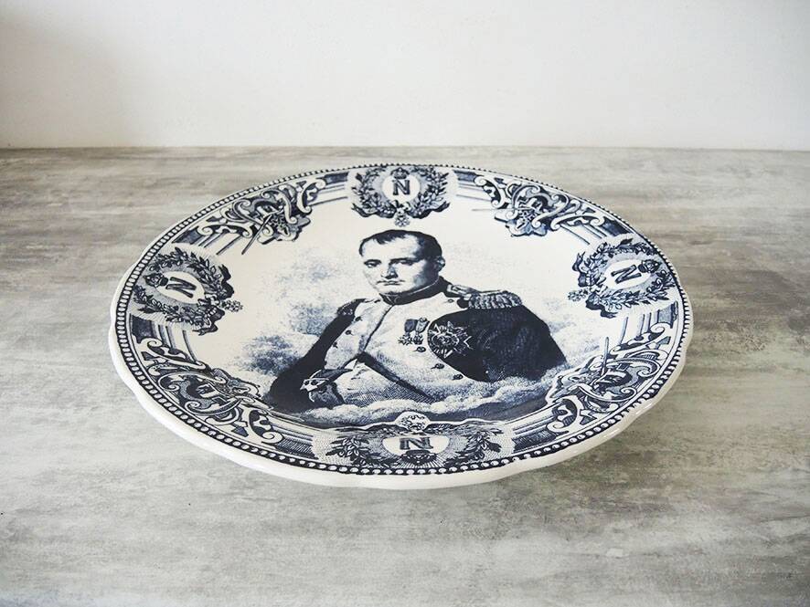 Old Napoléon Earthenware Dish Boch Frères Keramis