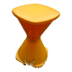 Yellow stool Tam Tam style, vintage 70s