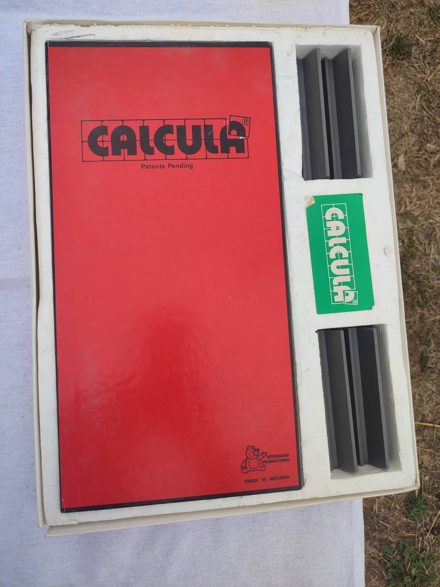 Vintage board game Calcula Interbero Mathematics in Scrabble style