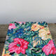 12 napkins table fabric with flowers vintage 1970