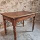 Table française ancienne en noyer – Table de cuisine ou bureau du XIXe siècle avec tiroir (100 × 64 × 74 cm)