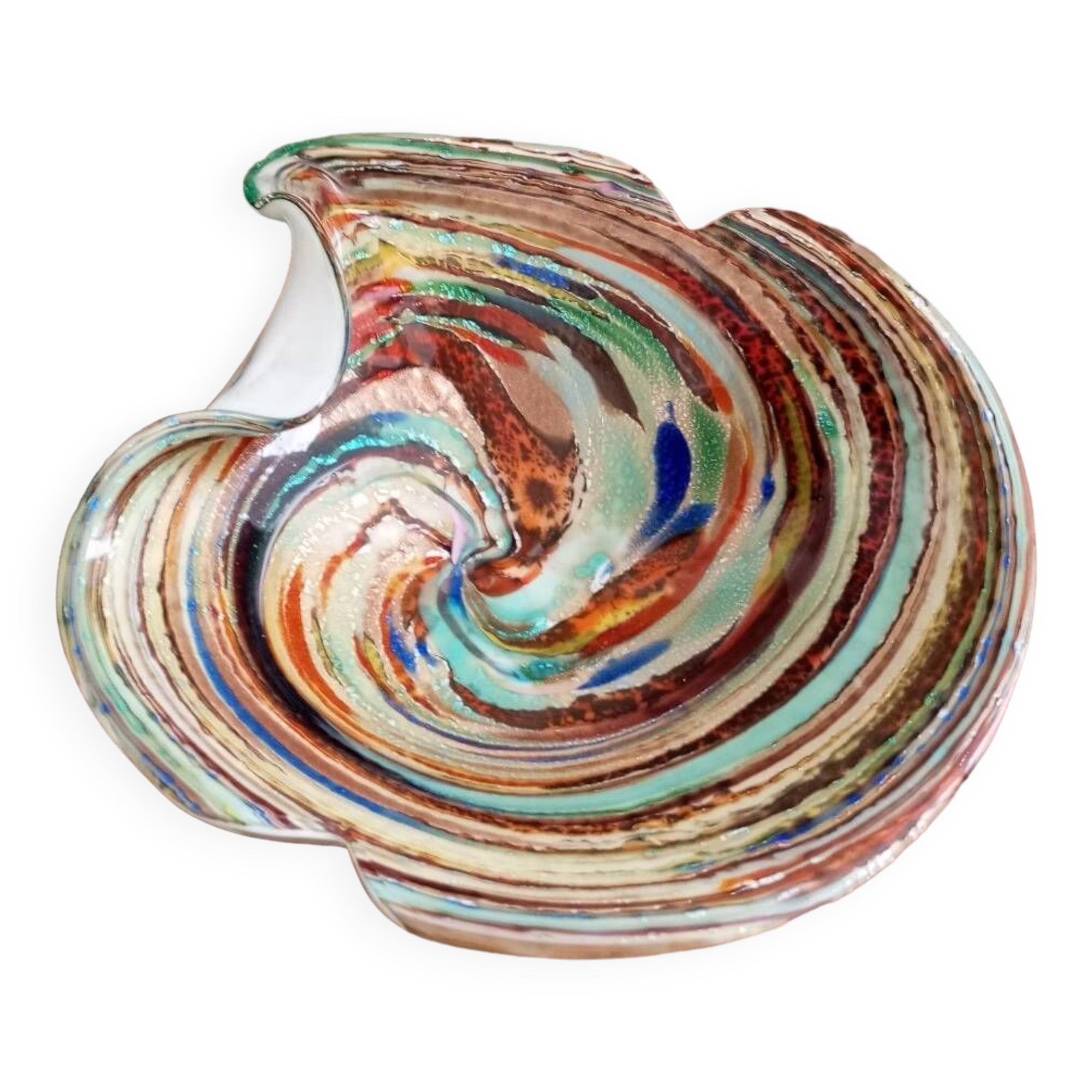 Iridescent glass empty pocket