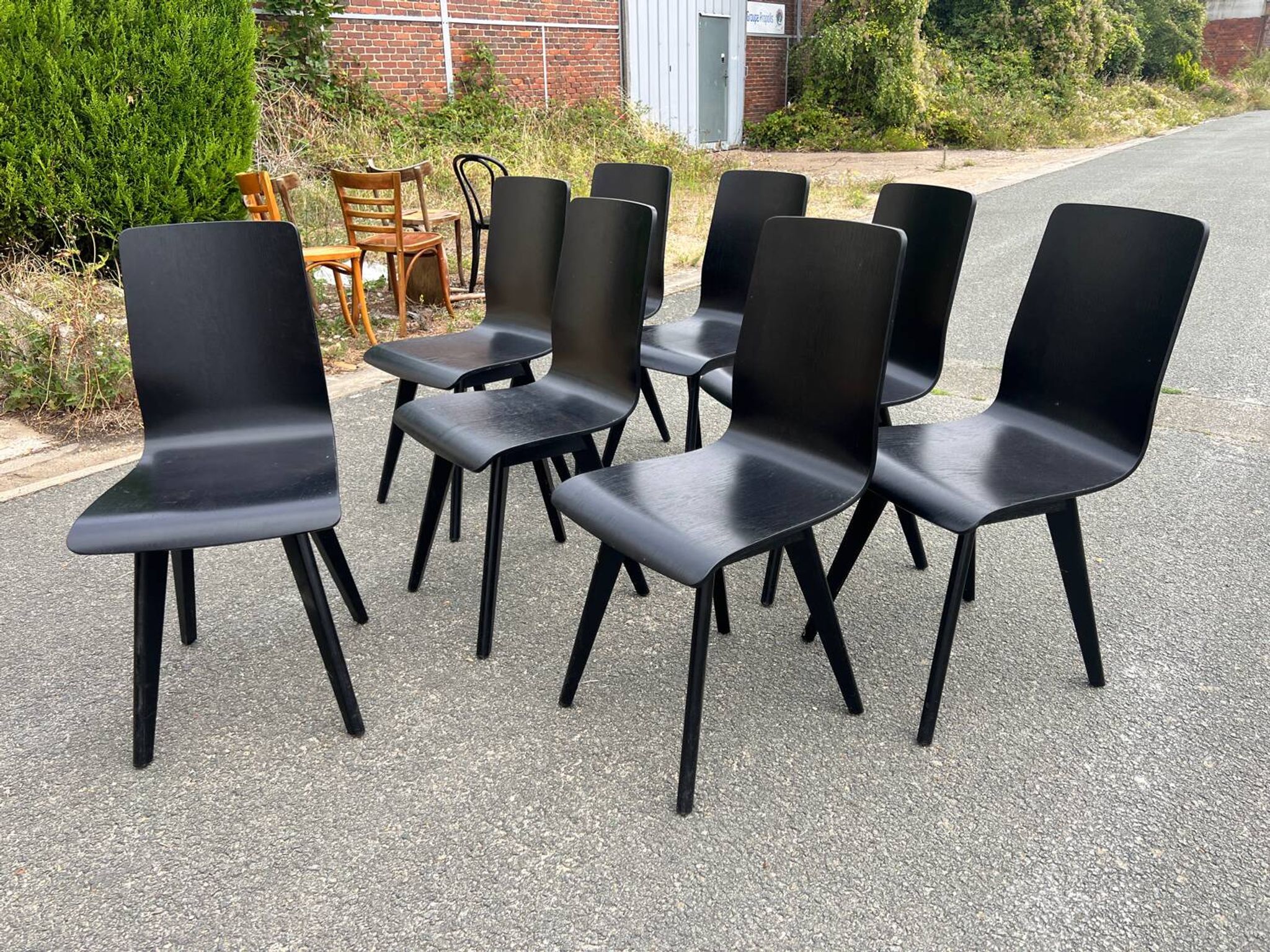 Set of 8 Scandinavian chairs
