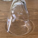 Set of 6 engraved wine glasses